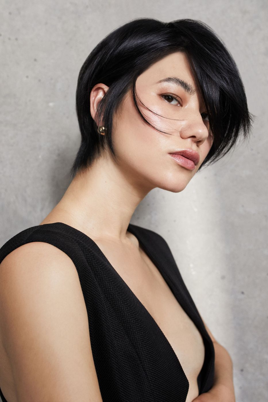 Schwarzer Pixie-Cut
